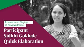 Sidhhi Gokhale shares her experience of stay at Kaivalyadhama [upl. by Raleigh232]