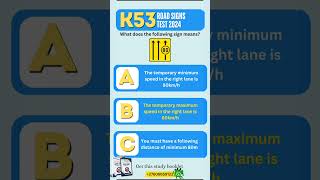 K53 LEARNER’S ROAD SIGNS QUESTION AND ANSWER TUTORIAL PART 1 shorts [upl. by Tamis405]