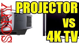 SONY 4K TV vs SONY 1080p Projector  Unboxing  Review [upl. by Crain]