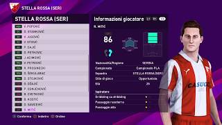 eFootball PES 2020 PS4  STELLA ROSSA BELGRADO CLASSIC ALL TIME XI 33100 [upl. by Dulciana]