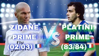 QUI EST le MEILLEUR a son PRIME entre Zidane et Platini [upl. by Chernow898]