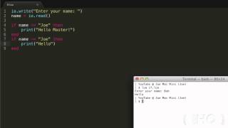 Lua Tutorial 5 If and Else [upl. by Jansson]