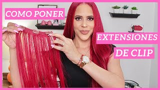 COMO PONER EXTENSIONES DE CLIP  EXTENSIONES DE CABELLO BELLAMI HAIR [upl. by Ardnassac]