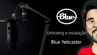 Unboxing e instalação do microfone condensador USB Blue Yeticaster [upl. by Adnauq]