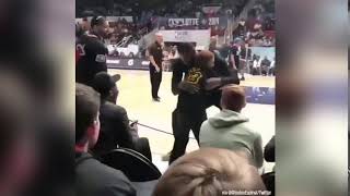 This fan just wanted a hug from LeBron James at NBA AllStar Weekend [upl. by Ninnahc420]