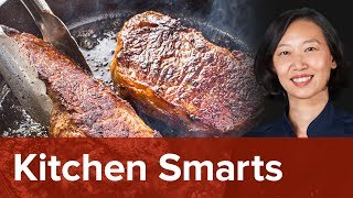 How to Make a Perfectly Cooked Steak Using a Cast Iron Skillet [upl. by Nerraf279]