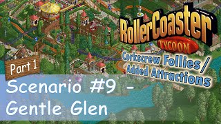 RollerCoaster Tycoon  Park Playthrough Gentle Glen Part 13  Gentle rides galore 1 coaster [upl. by Rod]