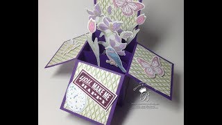 👑 Stampin Up Card in a Box Explosion Card [upl. by Carce]