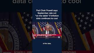 Fed Chair Powell says September rate cut on the table if inflation data continues to cool [upl. by Anafetse]