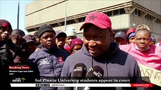 Striking and arrested Sol Plaatje University students released on warning [upl. by Netniuq]