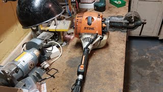 Stihl KM 130r Ventile einstellen Teil1 [upl. by Ahsikym]