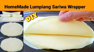 LUMPIANG SARIWA WRAPPER RECIPE  HOMEMADE FRESH LUMPIA WRAPPER  DIY Fresh Lumpia Wrapper [upl. by Crosse272]