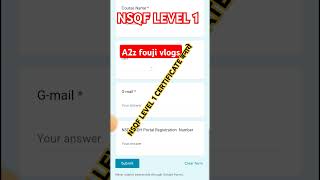 NSQF LEVEL1 CERTIFICATE KAISE BANAYE👩‍💻nsqf [upl. by Yelloh]