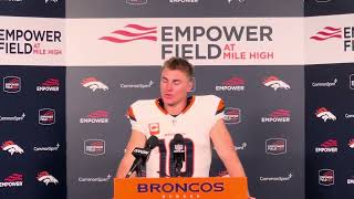 Confident but Disappointed  Bo Nix full Presser after loss to Steelers [upl. by Wittenburg]