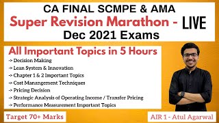 CA FINAL SCMPE Super Revision Marathon in 5 Hours  Dec 21  Important Topic  AIR 1 Atul Agarwal [upl. by Jenelle324]