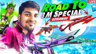 Free Fire Road To 3 Million Custom Special Giveaway Garena Free Fire shorts freefire [upl. by Eidolem5]