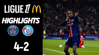 PSG vs Strasbourg 42 Résumé  Ligue 1 2024 [upl. by Octavla674]