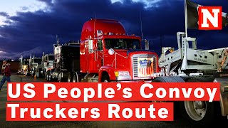 Everything To Know About The US People’s Convoy Truckers’ Route To DC [upl. by Airotnahs]