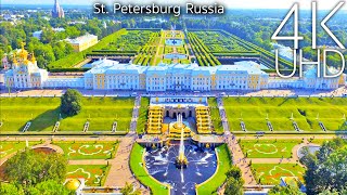 St Petersburg Russia in 4K UHD Drone [upl. by Revolc]