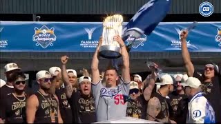 2024 Dodgers World Series celebration Walker Buehler amp Kiké Hernández uncensored plus more [upl. by Missie346]