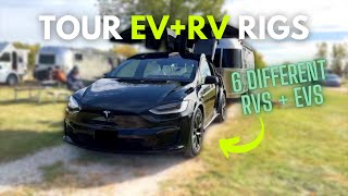 What RVs can EVs Tow Tour 6 Electric Vehicle and Camper Rigs [upl. by Feer456]