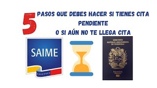 Pasos que debes hacer si no tienes cita de pasaporte asignada venezuela saime prorroga [upl. by Pearman]