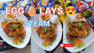 Steam Egg Lays 😍  Egg Recipe 🥚 Lays  Spicy Food 🤤 [upl. by Lime490]