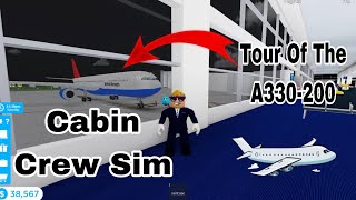 Tour Of The A330200 In Cabin Crew Simulator Roblox [upl. by Kcirddehs]