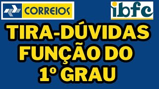 CONCURSO DOS CORREIOS  REVISÃO  FUNÇÃO DO 1º GRAU  MATEMÁTICA DA BANCA IBFC correios ibfc [upl. by Cutlerr666]