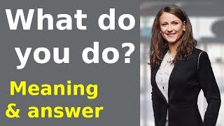 What do you do meaning in Hindi  Learn English speaking  How to answer English question [upl. by Mitzi]