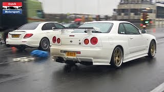 Modified Cars at Wet Drag Race  700HP R34 GTR 800HP RENNtech E63S 1200HP GTR 650HP RS3 [upl. by Nauqahs]