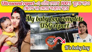 Ultrasound reportএ দেখে 100 বুঝে নাও ছেলে না মেয়ে সন্তান হবেMy baby boy complete scanning report [upl. by Mareah]