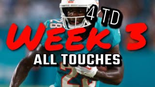 De’Von Achane Week 3 All Touches [upl. by Yseult742]