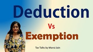 What is deduction and exemption in Income Tax  Deduction kya hota hai [upl. by Attwood280]