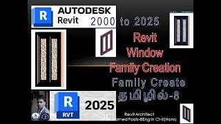 Revit window family creation tamil  Revit family create  Revit  Revit 20252  Revit 2025 [upl. by Ahsikel]