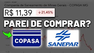 CSMG3 CADÊ OS DIVIDENDOS COPASA VALE A PENA INVESTIR AÇÕES DE SANEAMENTO SAPR4 SBSP3 [upl. by Yentyrb]