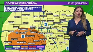 DFW Weather Severe weather chances continue with storm possibilities on Monday and Tuesday [upl. by Euqinad]