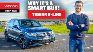 2021 Volkswagen Tiguan RLine review 0100 and full details  Wheels Australia [upl. by Suixela726]