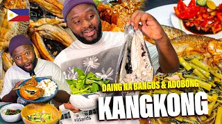 FOREIGNER COOKING DAING NA BANGUS amp ADOBONG KANGKONG FOR THE FIRST TIME APPROVED [upl. by Lemart123]