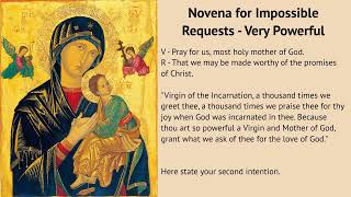 Novena for Impossible Requests  Very Powerful Pray Everyday [upl. by Winna]