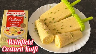 Weikfield Custard Powder Recipe  Custard Powder Kulfi  Custard Powder Ice cream Recipe  Weikfield [upl. by Enahpad]