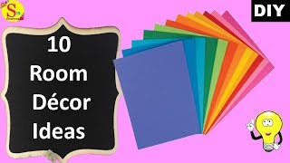 10 Room decor ideas with paper  Paper craft ideas for room decoration  Easy and inexpensive ideas [upl. by Fruma897]