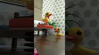 Trampoline fails😳memes funnyvideo babyduck [upl. by Ahtnamys]