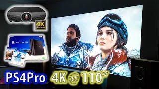 Ps4Pro  Epson 4k Projector 9300  6040ub amp Rise of the Tomb Raider in 4K [upl. by Zetrauq]