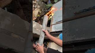 PVC pipe fire 🔥 \ omg pipe fire \ plumbing tips and trick \ ideal \ diy \ make \ how to fire pipe [upl. by Nwahsear]