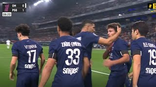 Joao Neves Goal  Marseille vs PSG 03 Goals Results And Extended Highlights2024 [upl. by Wolfy696]