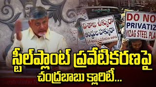 CM Chandrababu Clarity On Vizag Steel Plant Privatization vizagsteelplant chandrababu ysjagan [upl. by Asiluy]