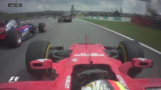 Vettels First Lap  2017 Malaysian Grand Prix [upl. by Blondelle]