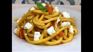 TONNARELLI ESTIVI CON POMODORINI E FETA  CUCINANDOMELAGODO [upl. by Mallon]