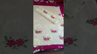 Fabric painting mekhela chado  হাতেৰে কৰা মেখেলা চাদৰ [upl. by Arreit]